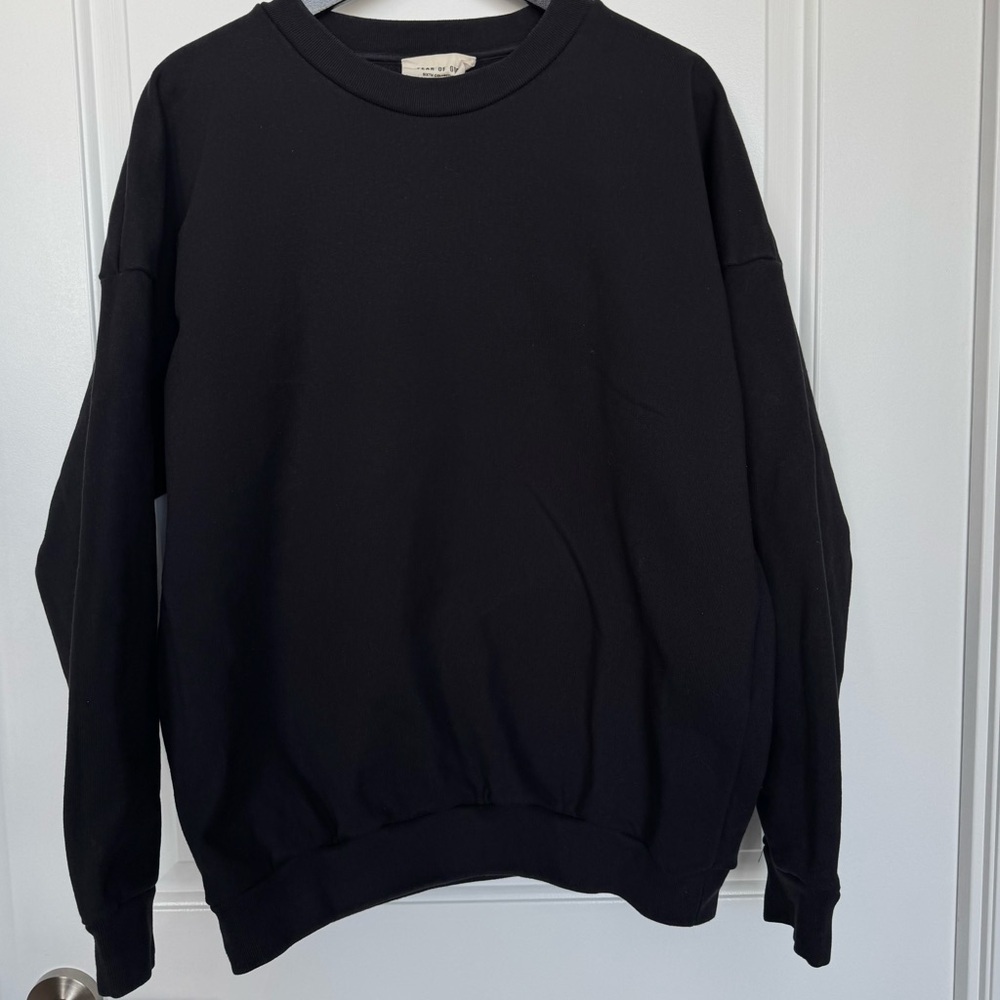 Fear of God Essentials Crewneck Sweatshirt Black Men’s Heavy Gage